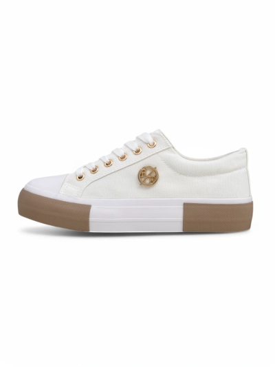 Baskets blanches en toile Aurelio pour femme