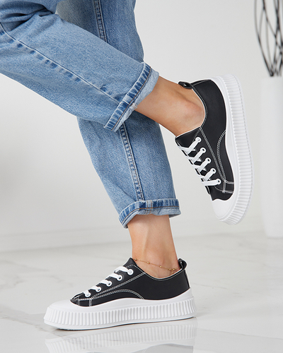 OUTLET Chaussures de sport femme noires, baskets Kerisso - Footwear