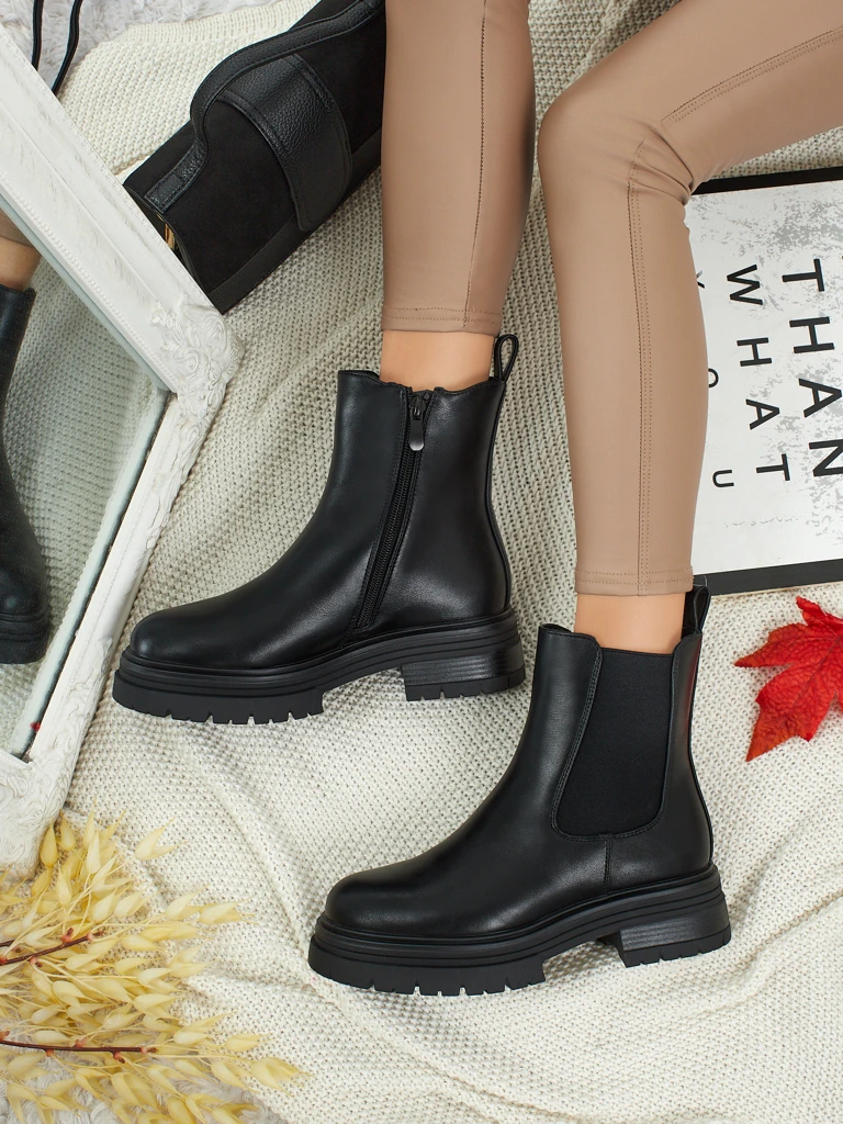 Bottines pour femmes en cuir écologique Solmira