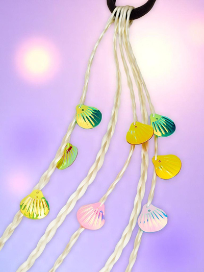Royalfashion Tresses à clipser sur un élastique avec coquillages