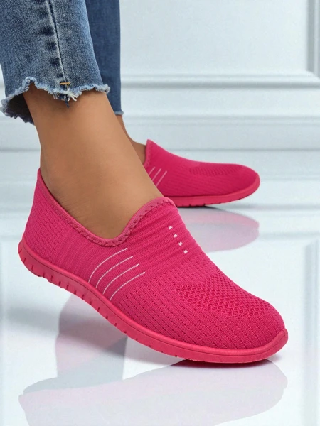 Mocassins pour femmes Perseida tissu confortable orange pour le printemps et l'été