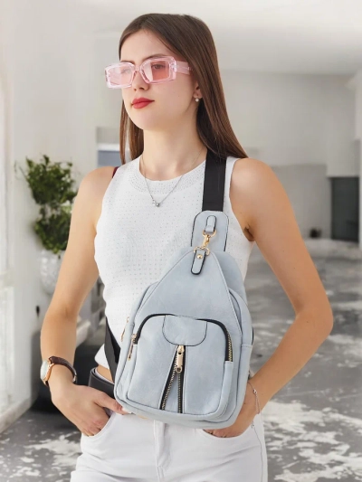 Royalfashion Petit sac à dos en éco-cuir pour femmes avec un ours pour une seule épaule