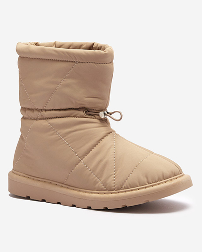 Bottes isolées marron clair pour femmes a'la bottes de neige Kaliolen - Chaussures