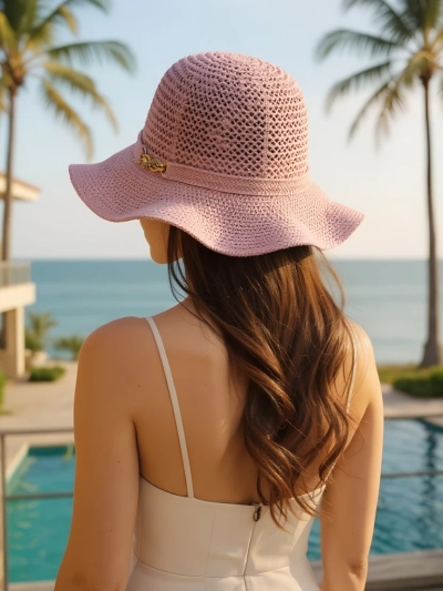 Royalfashion Chapeau femme à bord ondulé Wave Breeze