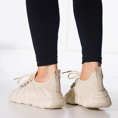 Chaussures de sport beiges pour femme avec une semelle Octapiso unique - Footwear