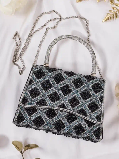 Sac à main pour femmes Royalfashion, orné de zircon et de perles
