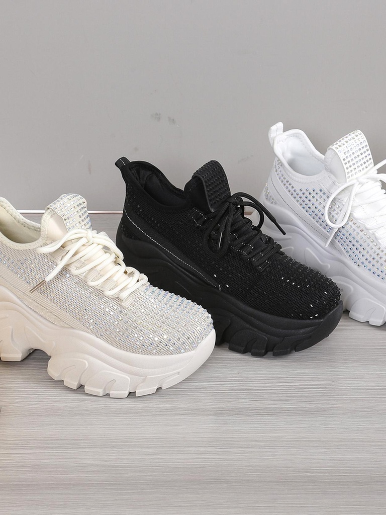 Baskets de sport pour femmes Royalfashion avec strass Blysco