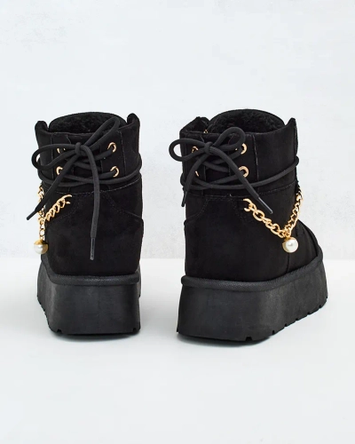 Royalfashion Bottes Woruces à lacets pour femmes