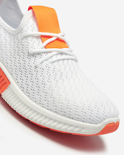 Chaussures de sport blanches pour femmes avec inserts orange Kedeti - Footwear