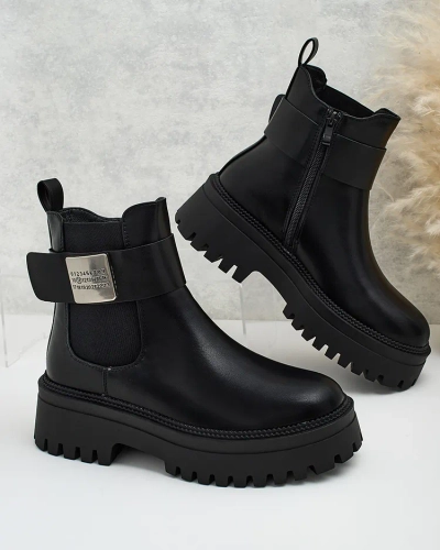 Royalfashion Bottes Dobi en cuir eko pour femme