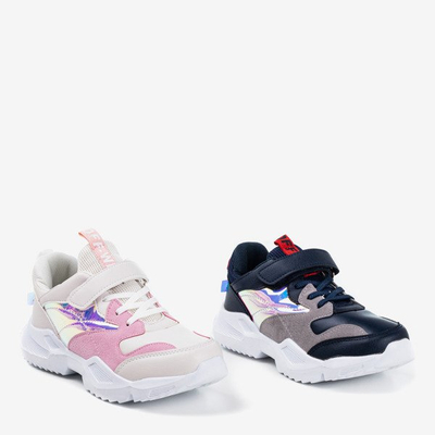 Chaussures de sport pour enfants roses avec inserts Cessio holographiques - Chaussures 1