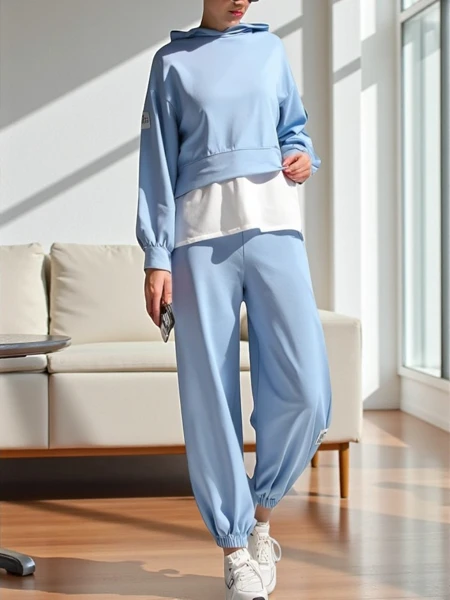 Ensemble en coton Royalfashion pour femmes avec un insert de chemise