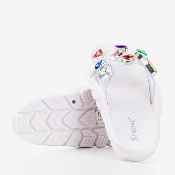 Sandales blanches avec galets Tamarice - Footwear