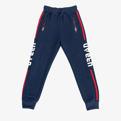 Pantalon de survêtement garçon bleu marine - Vêtements