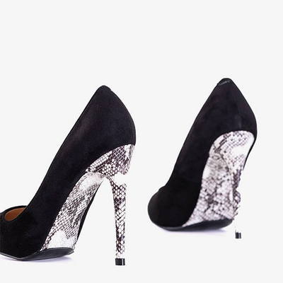 Escarpins noirs avec gaufrage animal Elocadia - Footwear