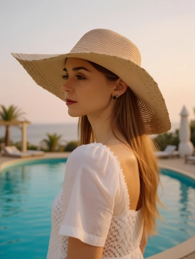 Royalfashion Chapeau de paille pour femme Elorine