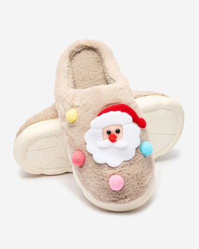 Royalfashion Chaussons de Noël pour femme en marron clair Fertemse