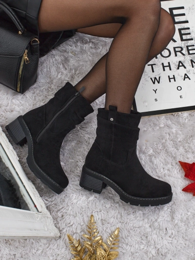 Bottines hautes pour femmes en éco-daim Carmine