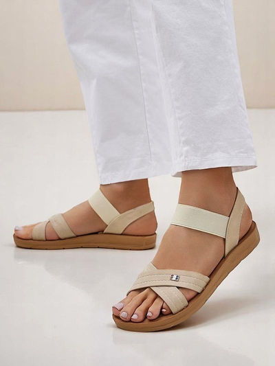Royalfashion Sandales pour femmes avec élastique Zerefis