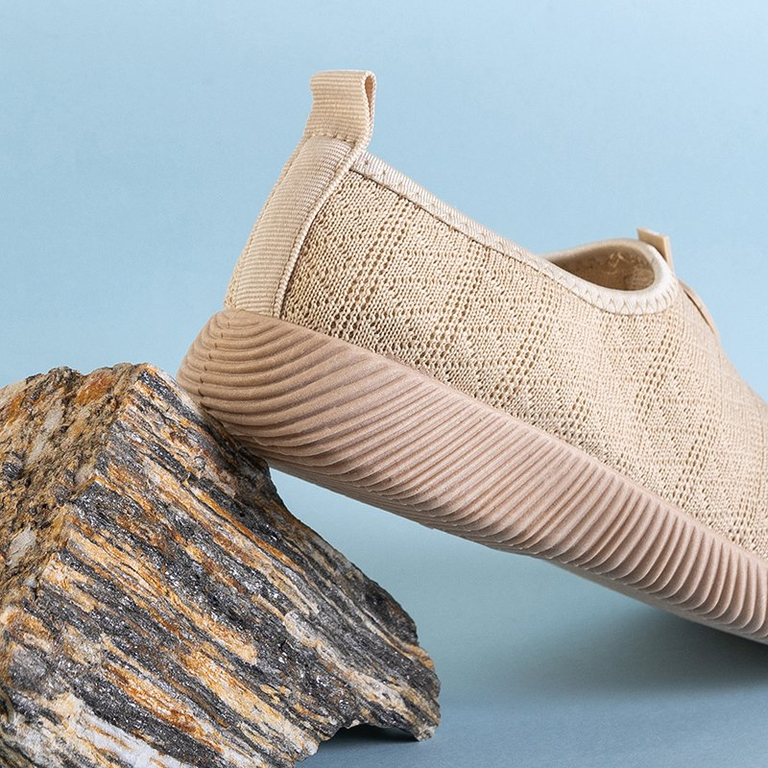 Baskets à enfiler Smegin beiges pour femmes - Footwear