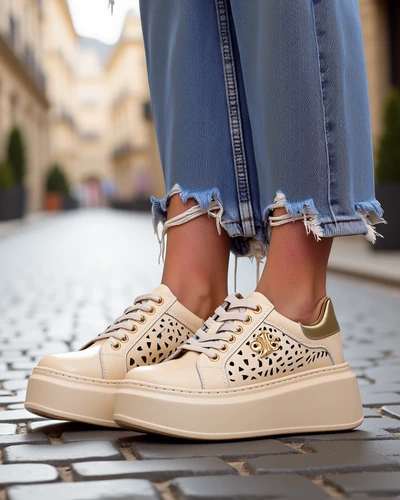 Royalfashion Baskets de sport perforées pour femmes Jovixi