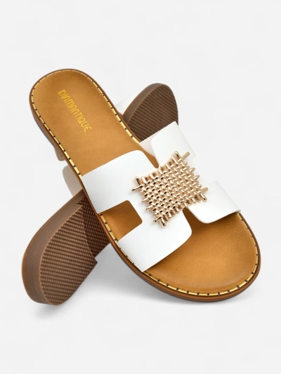 Royalfashion Claquettes pour femmes avec décoration Crattes