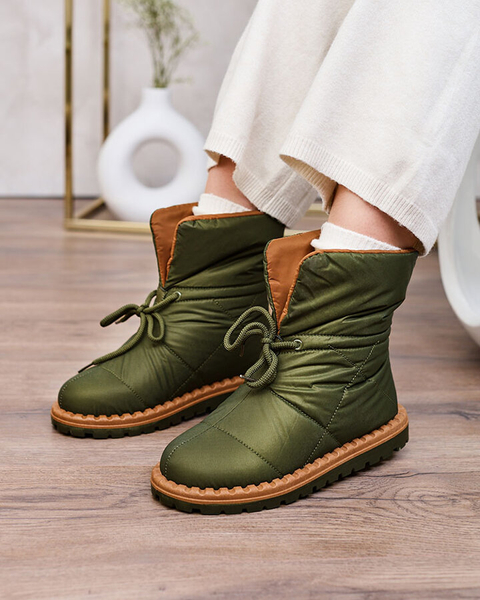 Royalfashion Bottes de neige à enfiler pour femme en vert Nevonsis