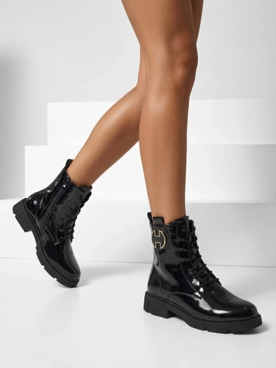 Bottines vernies à lacets pour femmes Kalen