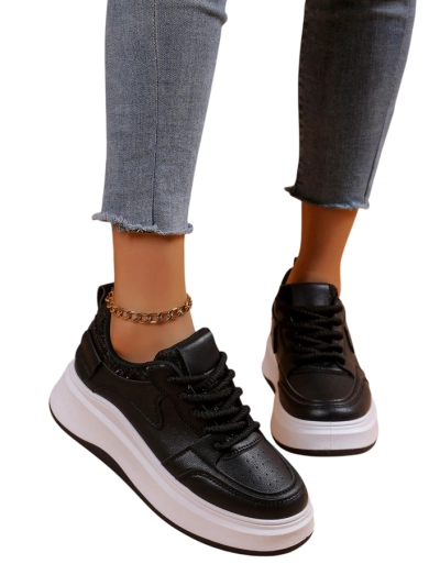 Royalfashion Baskets de sport à plateforme pour femmes Lincidi