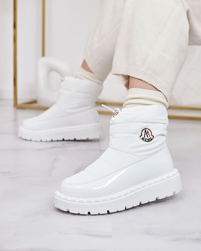 Royalfashion Bottes de neige à enfiler pour femme de couleur blanche Ireda