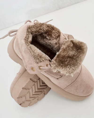 Royalfashion Bottes Woruces à lacets pour femmes