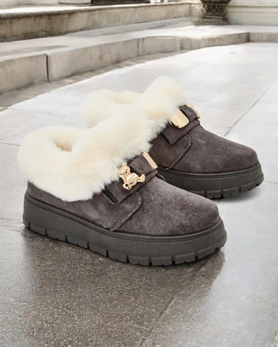 Royalfashion Bottes courtes pour femmes a'la bottes de neige Dobis