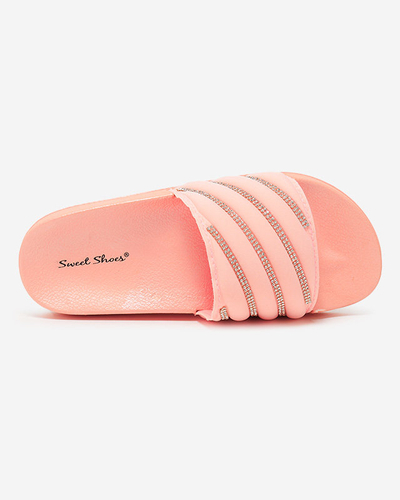 OUTLET Chaussons femme rose clair avec zircons cubiques Erikis - Footwear