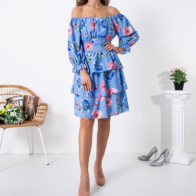 Robe femme à motifs en bleu - Vêtements