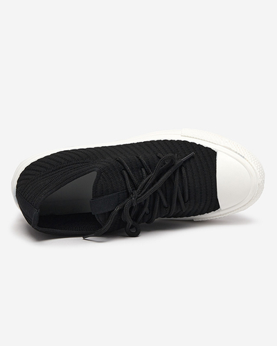 Royalfashion Noir femmes Manfer ribbed sneakers