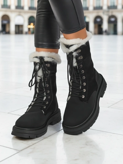 Bottes chelsea à doublure en fourrure pour femmes Nasaha