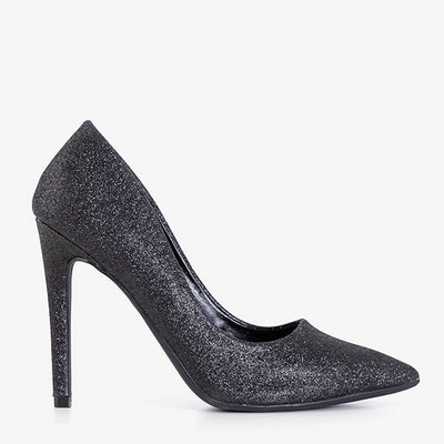 Talons hauts noirs avec paillettes Jena - Footwear