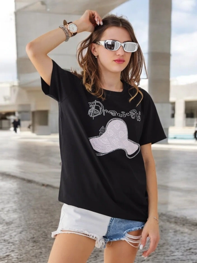 Blouse en coton Royalfashion pour femmes avec imprimé