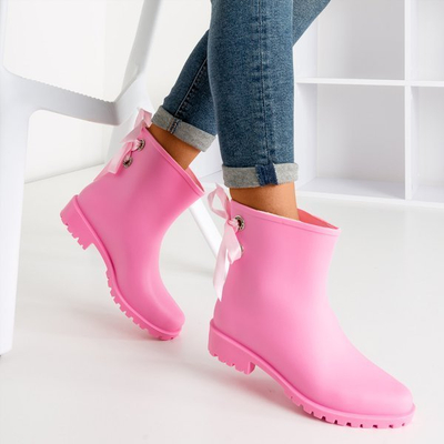 Bottes de pluie roses mates pour femmes Fanie - Footwear