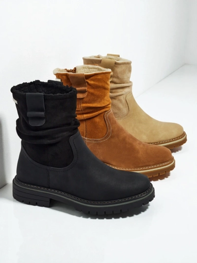 Bottines hautes pour femmes en éco-daim Liora