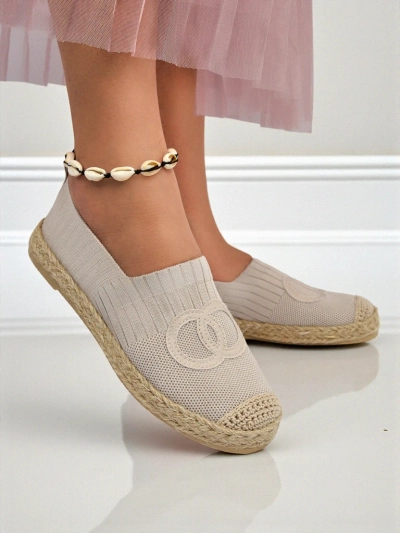Aurelia Espadrilles Royalfashion Beige – Chaussures plates à enfiler pour femmes