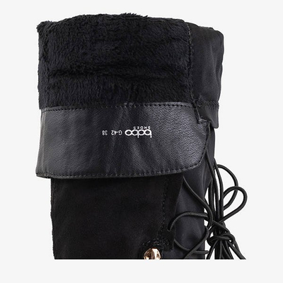 Royan Black Over The Knee Boots - Chaussures