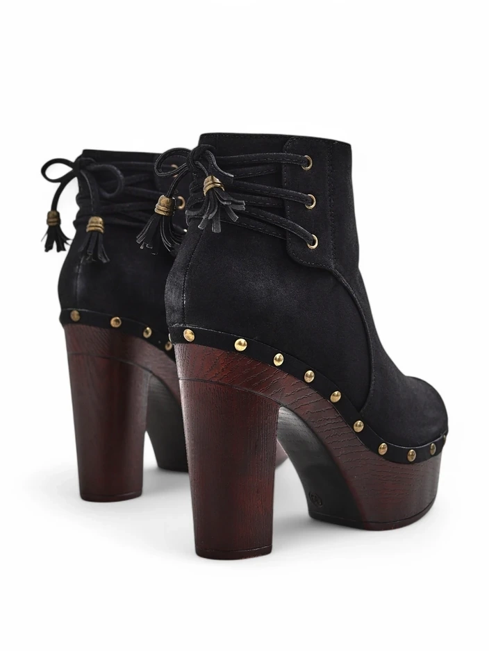 Royalfashion Bottines pour femmes à talon bloc Bezollos