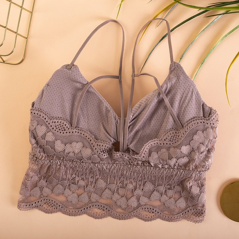 Brassière rose foncé avec dentelle - Sous-vêtements