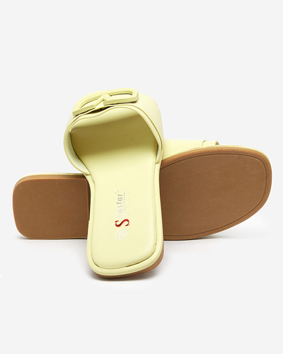 Pantoufles Cartec en éco-cuir vert pour femme - Footwear