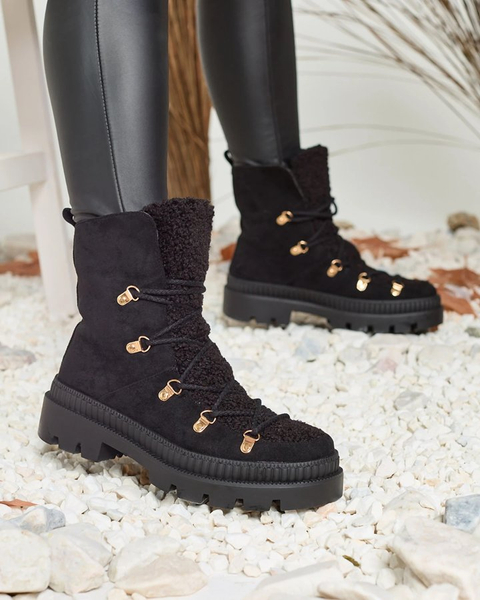 Royalfashion Bottes de trappeur isolées pour femmes avec peau de mouton Lery Walk