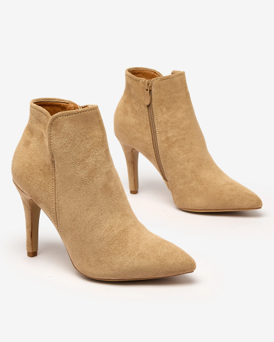 Royalfashion Bottes à talon aiguille pour femmes marron clair Amalenika