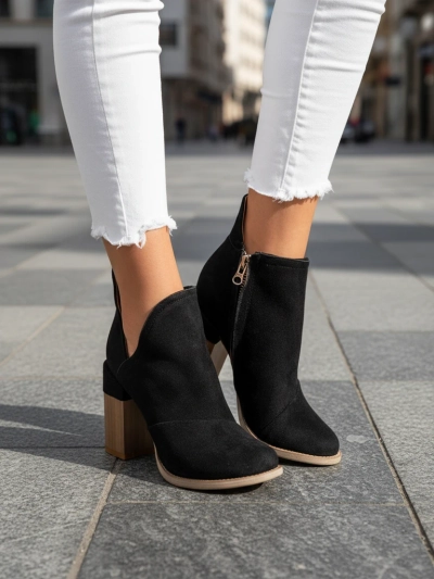 Bottines femme noires avec découpes Cintura - Chaussures