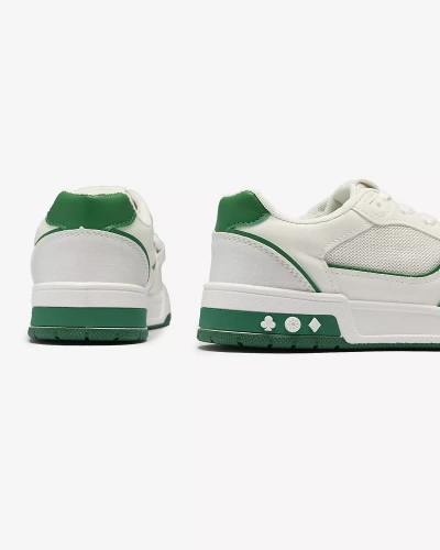 Baskets de sport pour femmes en blanc et vert Xirrat- Footwear