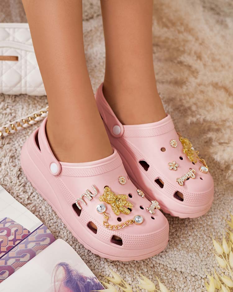 Royalfashion Tongs en caoutchouc pour femme avec ornements Fescas